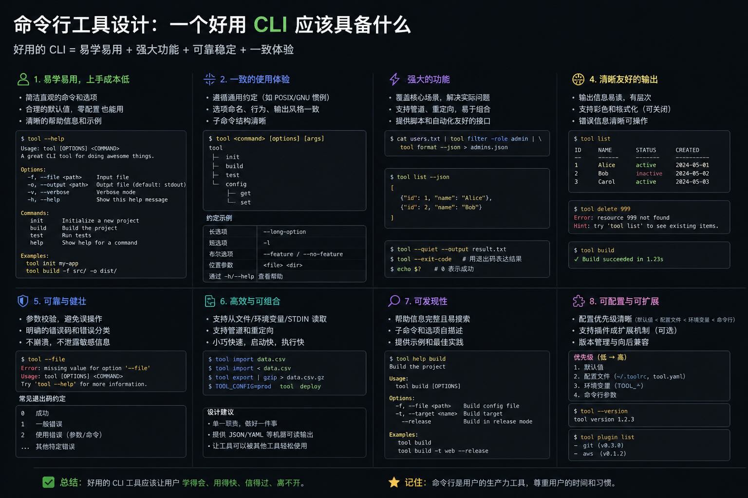 命令行工具设计：一个好用 CLI 应该具备什么