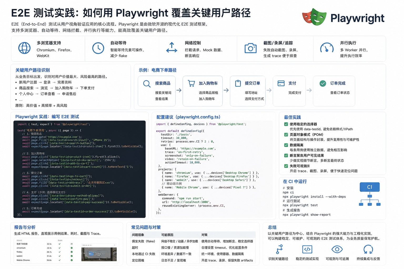 E2E 测试实践：如何用 Playwright 覆盖关键用户路径